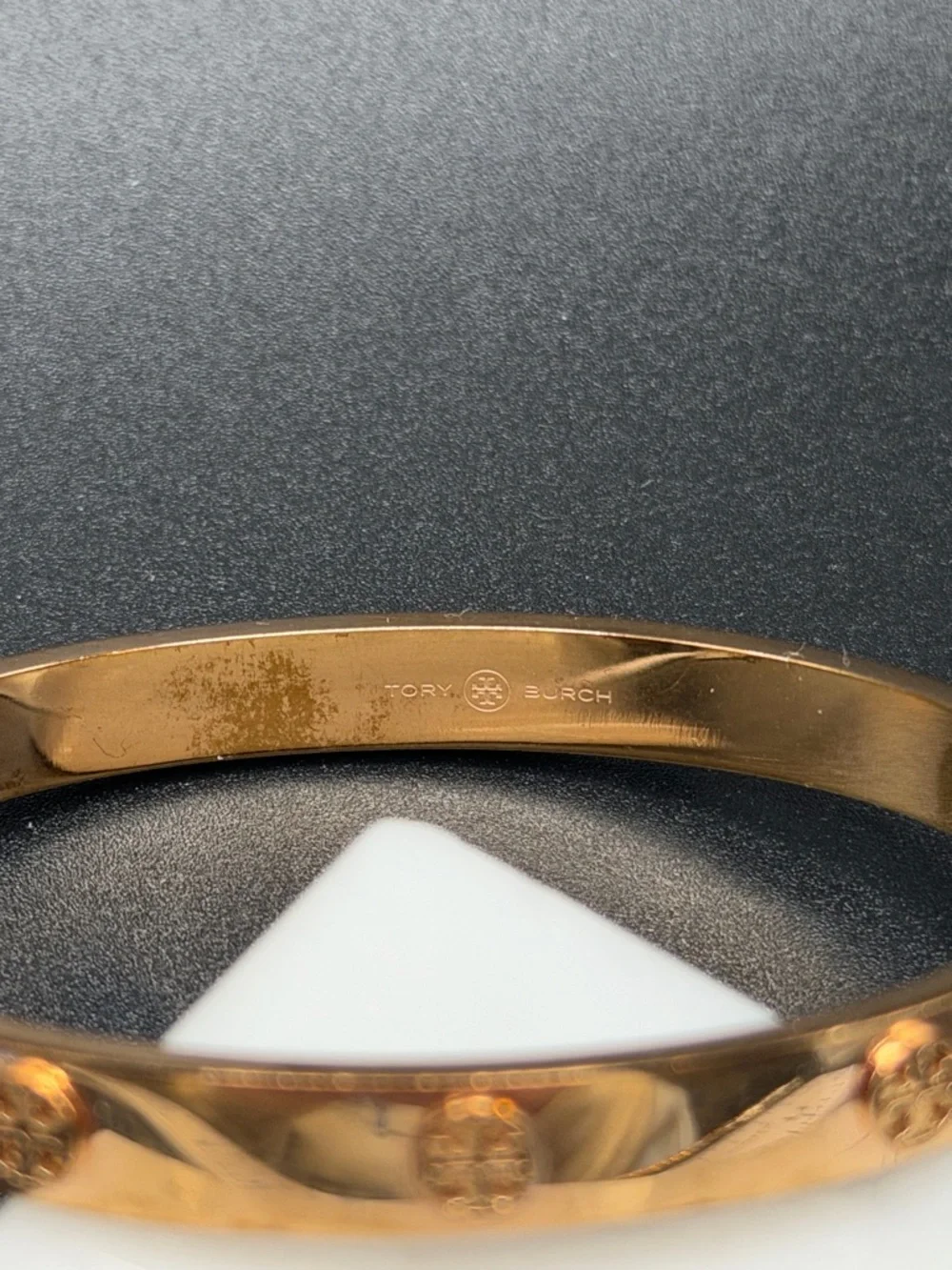 Tory Burch Hinged Bangle Bracelet #E437 - Picture 2 of 12